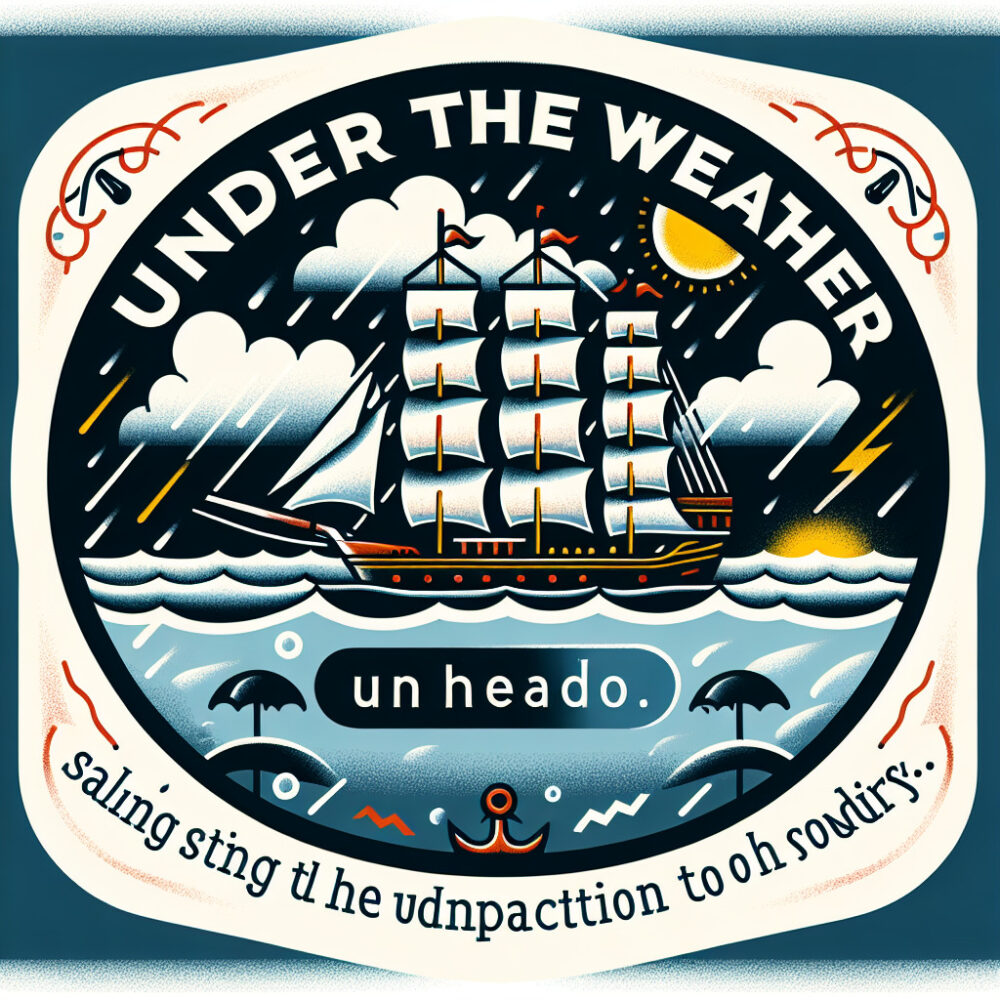  “Under the weather.”イディオム