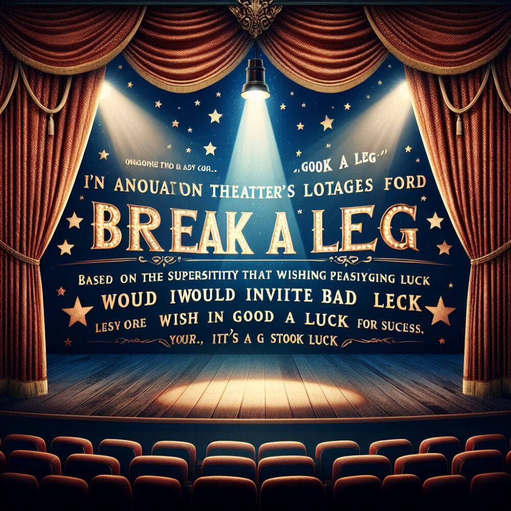 Break a leg!” の使い方